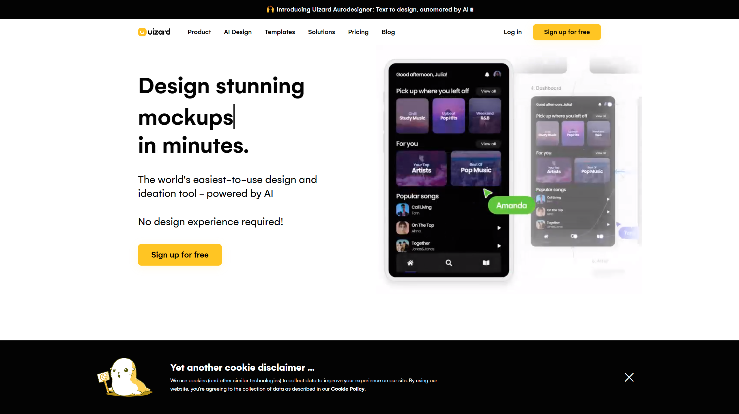Uizard(圖1) Uizard - App, Web, & UI Design Made Easy - Powered By AI - uizard.io.png