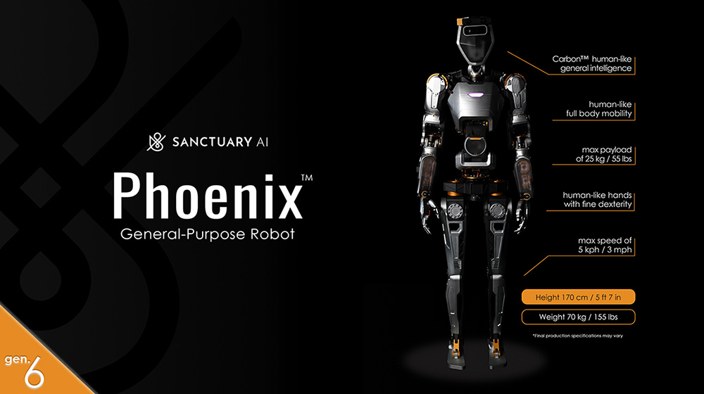 Sanctuary AI：Phoenix全新第6代人形通用機器人來了