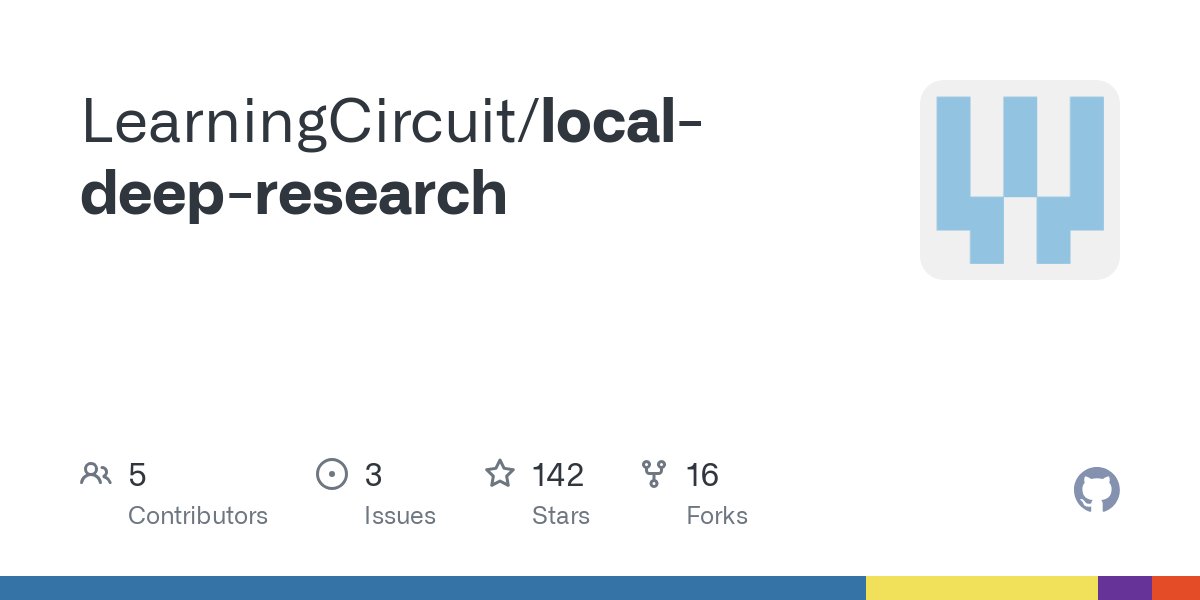 Local Deep Research：一個開源的AI深度研究工具，通過深度、迭代分析來提升研究效率。