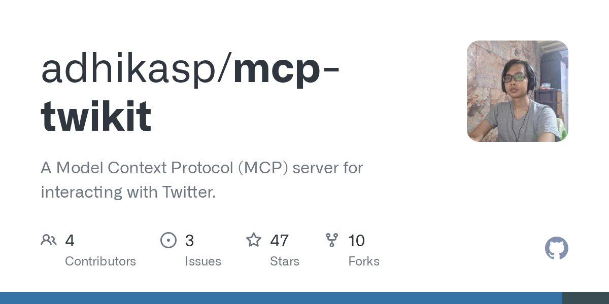 MCP-Twikit：與Twitter交互的MCP服務器，應用于社交媒體分析和數(shù)據(jù)檢索