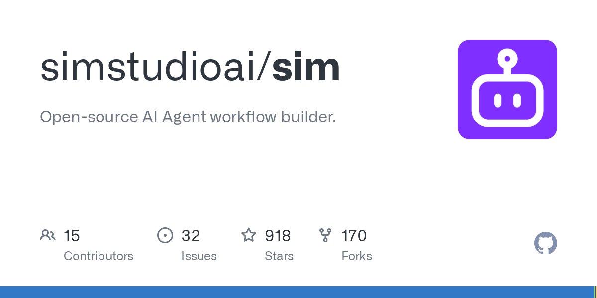 Sim Studio：一款開源的用于構建、測試和優化智能體工作流的工具