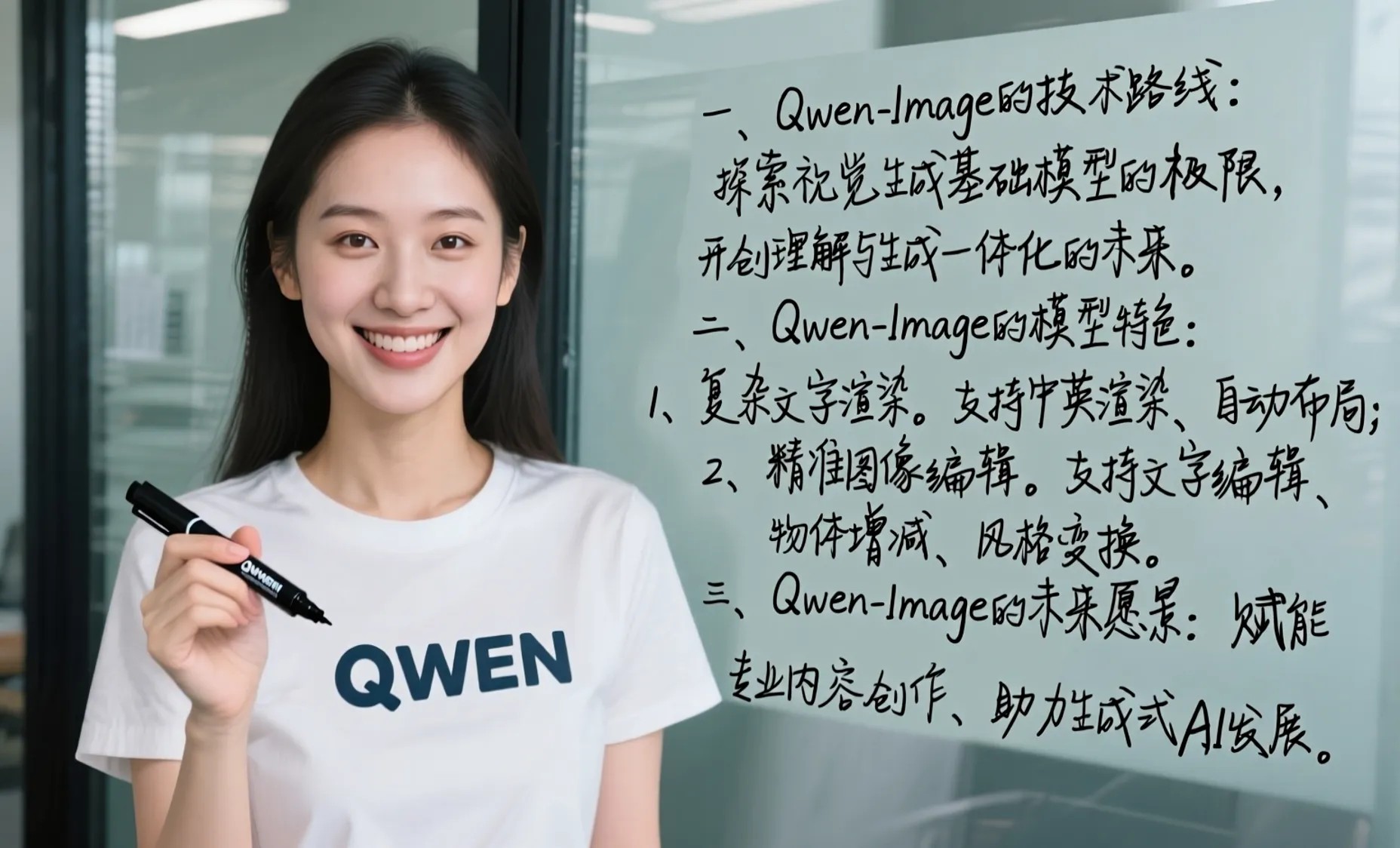 Qwen-Image：阿里云通義千問團隊開源的圖形海報生成模型